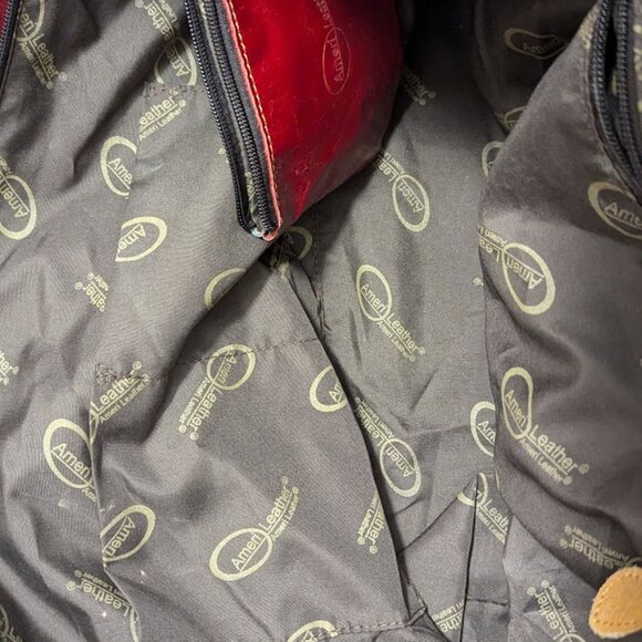 Ameri Leather Woven Tote Shoulder Bag Hobo Colorful Large with wallet - Picture 4 of 5